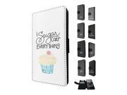Sony Xperia Z1 Flip Case Credit Card Holder Cover Book Style 1677 Cupcake Cartoon Treat I Sugar Coat Everything Funny