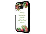 623 Floral Christian Quote Shabby Chic Every Good And Perfect Gift is from above Design htc One M9 Hard Plastic Case Back Cover Black