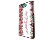 302 Shabby Chic Floral Roses Summer Time Design Sony Xperia Z3 PLUS Compact Mini Hard Plastic Case Back Cover Black