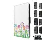Sony Xperia M2 Flip Case Credit Card Holder Cover Book Style 1729 Hippie Flower Patch Summer Spring Colourful