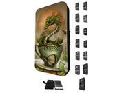 896 Tea Dragon Martini Dragon White Wine Dragon Design Samsung Galaxy S5 I9500 Flip Case Credit Card Holder Cover Book Style