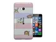 c0318 art kitten bunny lion monkey Design Nokia Lumia 640 Case Silicone Gel Cover