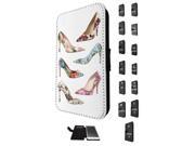 Samsung Galaxy Note 5 Flip Case Credit Card Holder Cover Book Style 1830 Fashionista Heels Designer Flower Clothing Designer