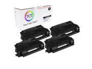 TCT Premium Compatible CE255X JUMBO Yield Black Toner Cartridge 4 Pack for the HP 55X series 15K yield works with the HP LaserJet P3011 P3015 P3016 MFP M5