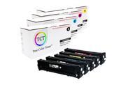 TCT Premium Compatible HP 125A toner cartridge 5 pack set 2 Black CB540A Cyan CB541A Yellow CB542A Magenta CB543A works with the HP Color LaserJet CP1215