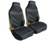 Leader Accessories Two Pet Dog Car Seat Covers for Bucket Seats Black Front Cover