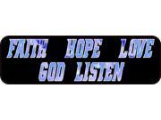 10 x3 Faith Hope Love God Listen Vinyl Bumper magnets Decals Car magnet Decal