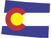 5 x 3.5 Die Cut Colorado Shape Flag Bumper Sticker Decal Vinyl Stickers Decals