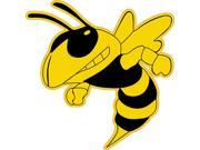 6in x 6in Left Facing Yellow Black Hornet Bee Mascot Bumper Sticker Vinyl Window Decal