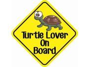 5 x 5 Turtle Lover On Board Window Sticker Decal Stickers Decals