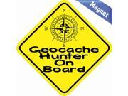 4.5 x4.5 Geocache Hunter On Board Bumper magnet Vinyl Decal magnets Decals