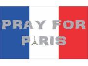 5 x 3 Pray for Paris French Flag Bumper Sticker Window Stickers Vinyl Decals Car Decal