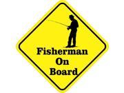 4.5 x4.5 Fisherman On Board Bumper magnet Decal Vinyl magnetic magnets Decals