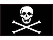 5 x 3 Jolly Roger Pirate Flag Bones Bumper Sticker Decal Stickers Decals