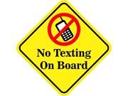 5 x5 Die Cut No Texting On Board Sign Bumper Sticker Decal Stickers Car Decals