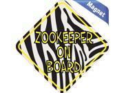 5 x5 Zookeeper On Board Vinyl Bumper magnets Decals magnetic magnet Decal