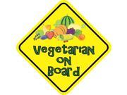 5 x 5 Vegetarian On Board Bumper Sticker Decal Vinyl Window Stickers Decals