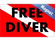 5in x 3in Free Diver Down flag Magnet Magnetic Vehicle Sign