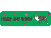 10 x 3 Reindeer Lover On Board Bumper Sticker Decal Car Window Stickers Decals
