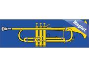 6.5x2 Blue Trumpet Vinyl Bumper magnet Car Decal magnetic magnets Music Decals