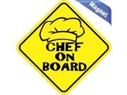 4.5 x4.5 Chef On Board Bumper magnet Decal magnetic Vinyl magnets Decals