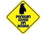 4.5x4.5 Penguin Lover On Board Bumper Sticker Decal Window Vinyl Stickers Decals