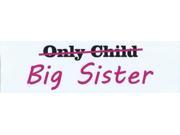10 x 3 Only Child Big Sister Vinyl Bumper Sticker Decal Window Stickers Decals