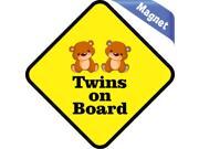 5in x 5in Boy Girl Twins on Board Sign Bumper magnet Decal magnets Decals