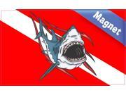 5in x 3in Full Color Shark Diver Down Flag Magnet Magnetic Vehicle Sign