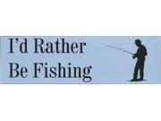 10 x 3 Id rather be fishing Vinyl Bumper Sticker Decal Window stickers decals