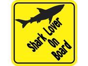 6in x 6in Shark Lover On Board Bumper Sticker Stickers Vinyl Window Decal Decals