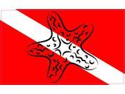 5in x 3in Starfish Diver Down flag Bumper Sticker Vinyl Window Decal 5in x 3in Starfish Diver Down flag Bumper Sticker Vinyl Window Decal