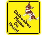 6in x 6in Chihuahua Mama On Board Dog Animals Bumper Sticker Vinyl Window Decal