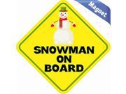 5 x5 Snowman On Board Bumper magnet Vinyl Decal magnetic magnets Decals
