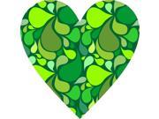 4 x 4 Green Paisley Heart Gas Cap Bumper Sticker Decal Window Stickers Decals