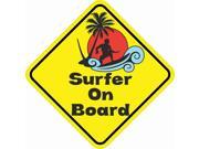 4.5 x4.5 Surfer On Board Vinyl Bumper Sticker Decal Surfing Stickers Car Decals