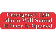 10 x3 Emergency Exit Alarm Business Decal Store Sign Decals magnet magnets