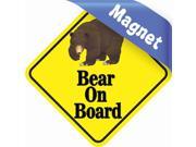 5in x 5in Bear On Board Animals Magnet Magnetic Vehicle Sign