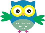 4 x5 Blue And Green Owl Owls Bumper Sticker Decal Vinyl Stickers Decals