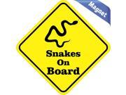 4.5 x4.5 Snakes On Board magnet bumper Decal Vinyl magnetic magnets Decals