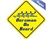4.5 x4.5 Oarsman On Board Rowing Bumper magnet Decal magnetic magnets Car Decals