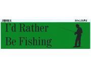 10 x 3 Id Rather Be Fishing Bumper Sticker Decal Window Fish Stickers Decals