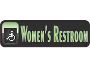 10 x3 Handicap Accessible Womens Restroom Business Sticker Sign Stickers Signs