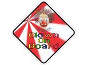 5 x 5 Clown On Board Vinyl Bumper Stickers Decals Window Sticker Decal