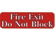 10 x 3 Red Fire Exit Do Not Block Business Signs Decals Window Sticker Decal