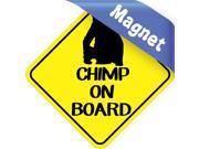 6in x 6in Chimp On Board Animals Magnet Magnetic Vehicle Sign