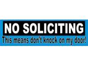 10 x3 No Soliciting This Means Dont Knock On My Door Sign Decals Sticker Stickers