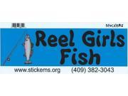 10 x 3 Rod Reel Girls Fish Bumper Stickers Decals fishing Window Sticker Decal