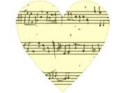 4in x 4in Musical Note Heart Gas Cap Bumper Sticker Decal Window Stickers Decals