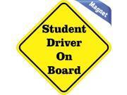 5 x5 Student Driver On Board Bumper magnet Sign Vinyl Decal magnetic magnets Signs Decals